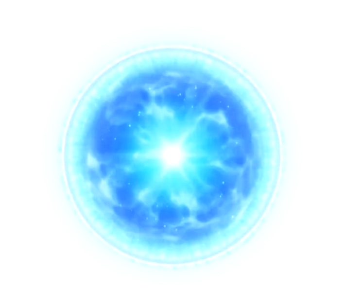 an image of a blue nebula ball