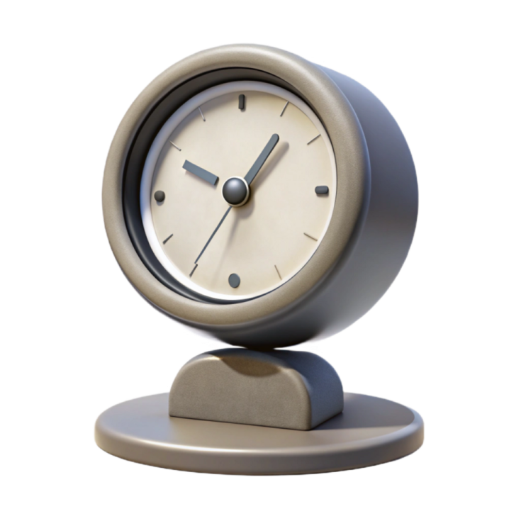 a clock sitting on top of a table