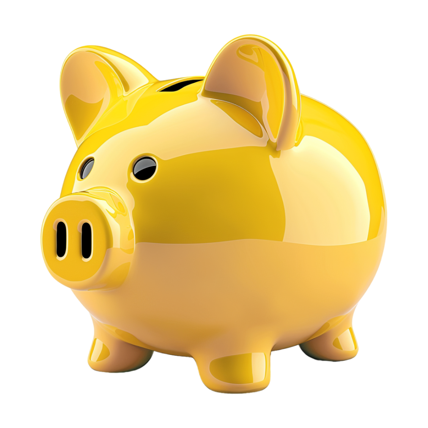 a yellow piggy