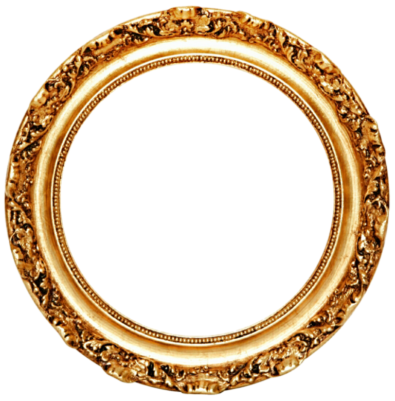 gold oval frame png