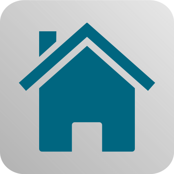 a house icon on a gray background