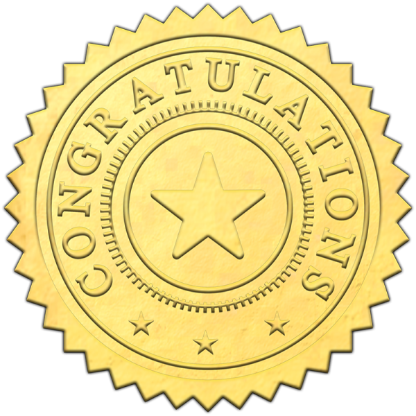a gold seal with the word's logo on it