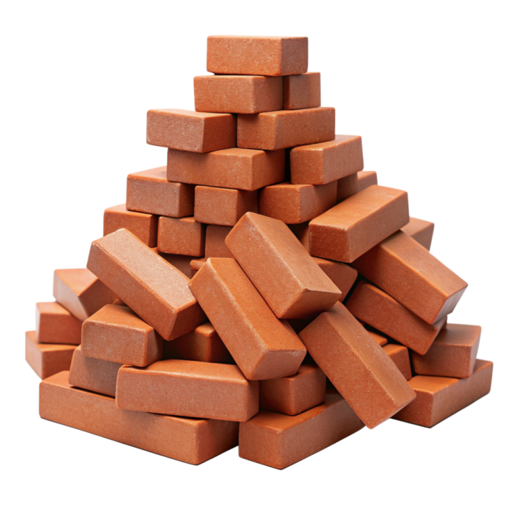 a pile of bricks