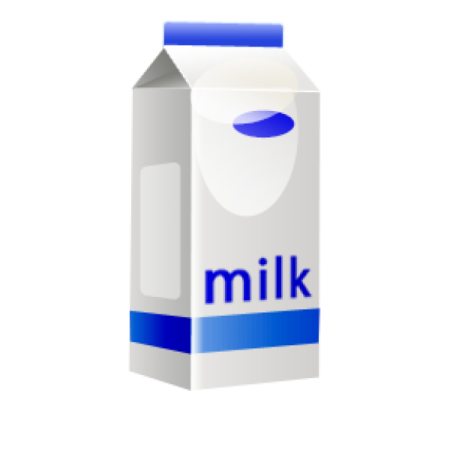 a carton of milk on a white background