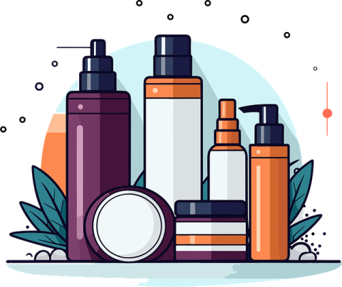 a bunch of different types of skin care products