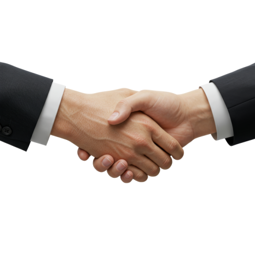 two men shaking hands