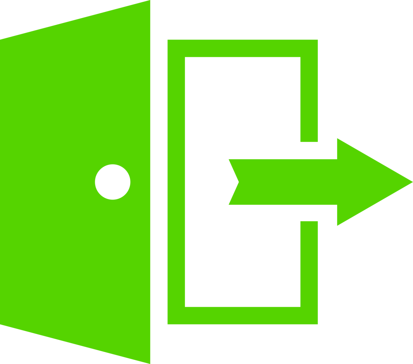 a green arrow with an arrow pointing to the right