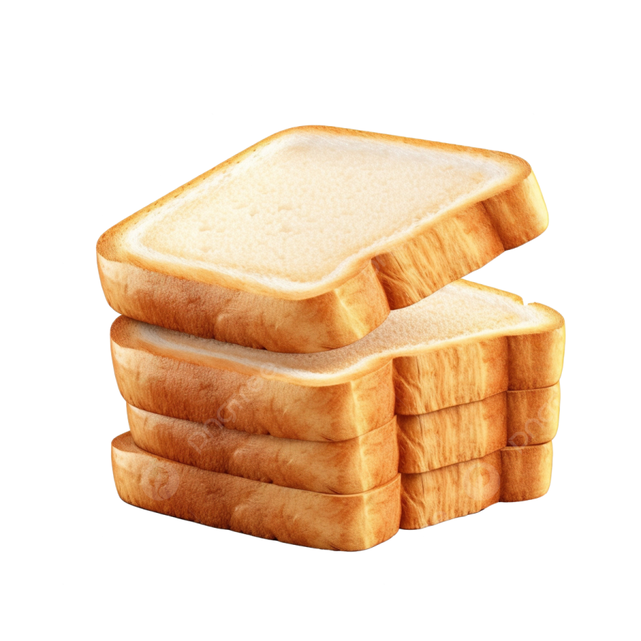 two slices of bread stacked on top of each other pieces