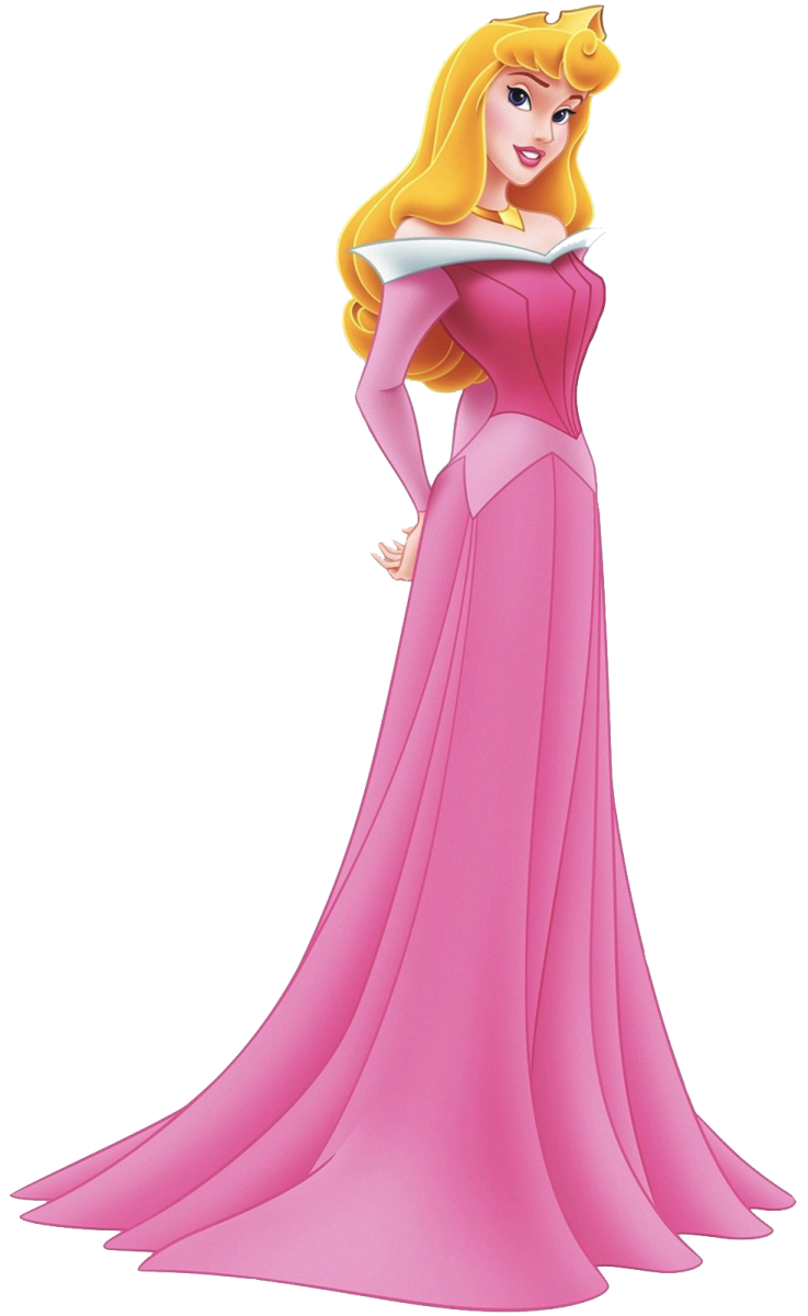the princess in her pink gown