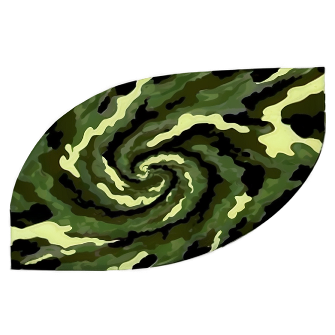 a green and black camouflage print headband