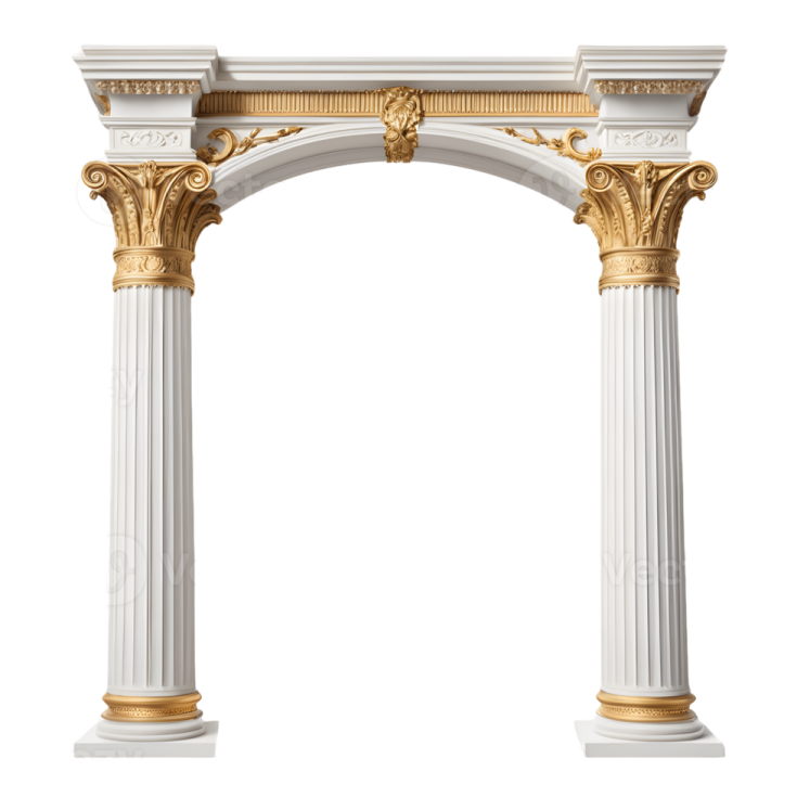 a white and gold marble fireplace surround
