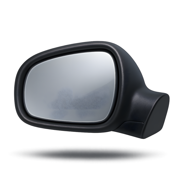 a side view mirror on a white background