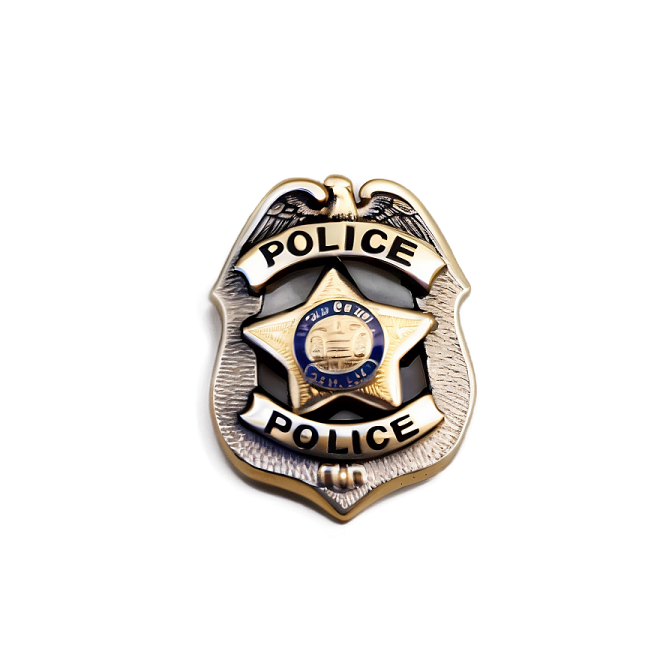 a police badge on a white background