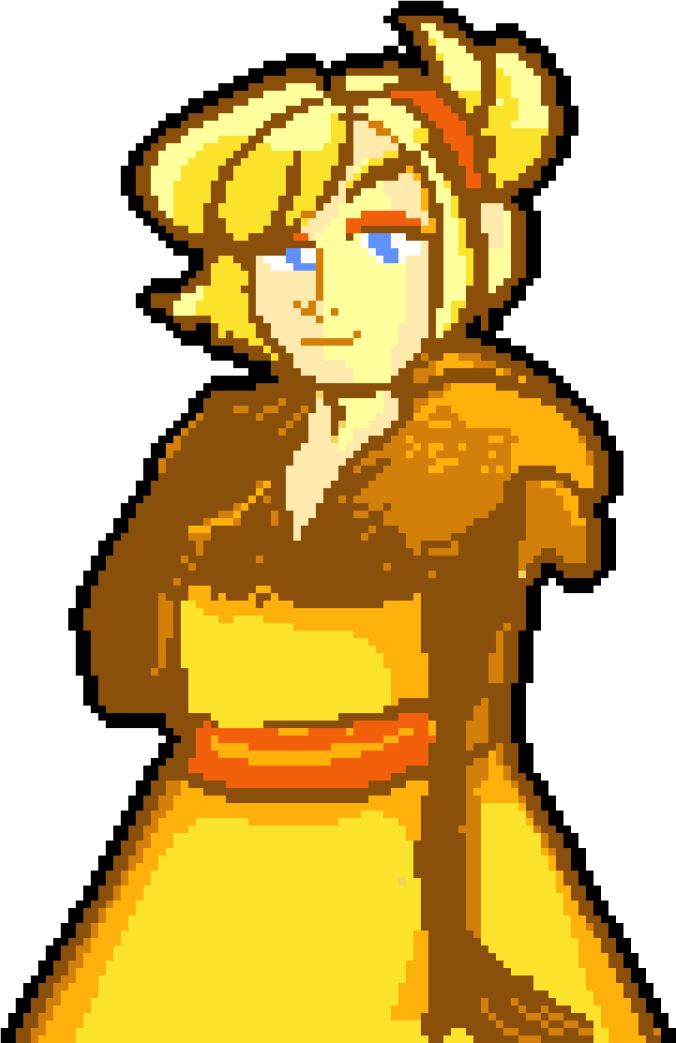 an image of a woman in a yellow dress