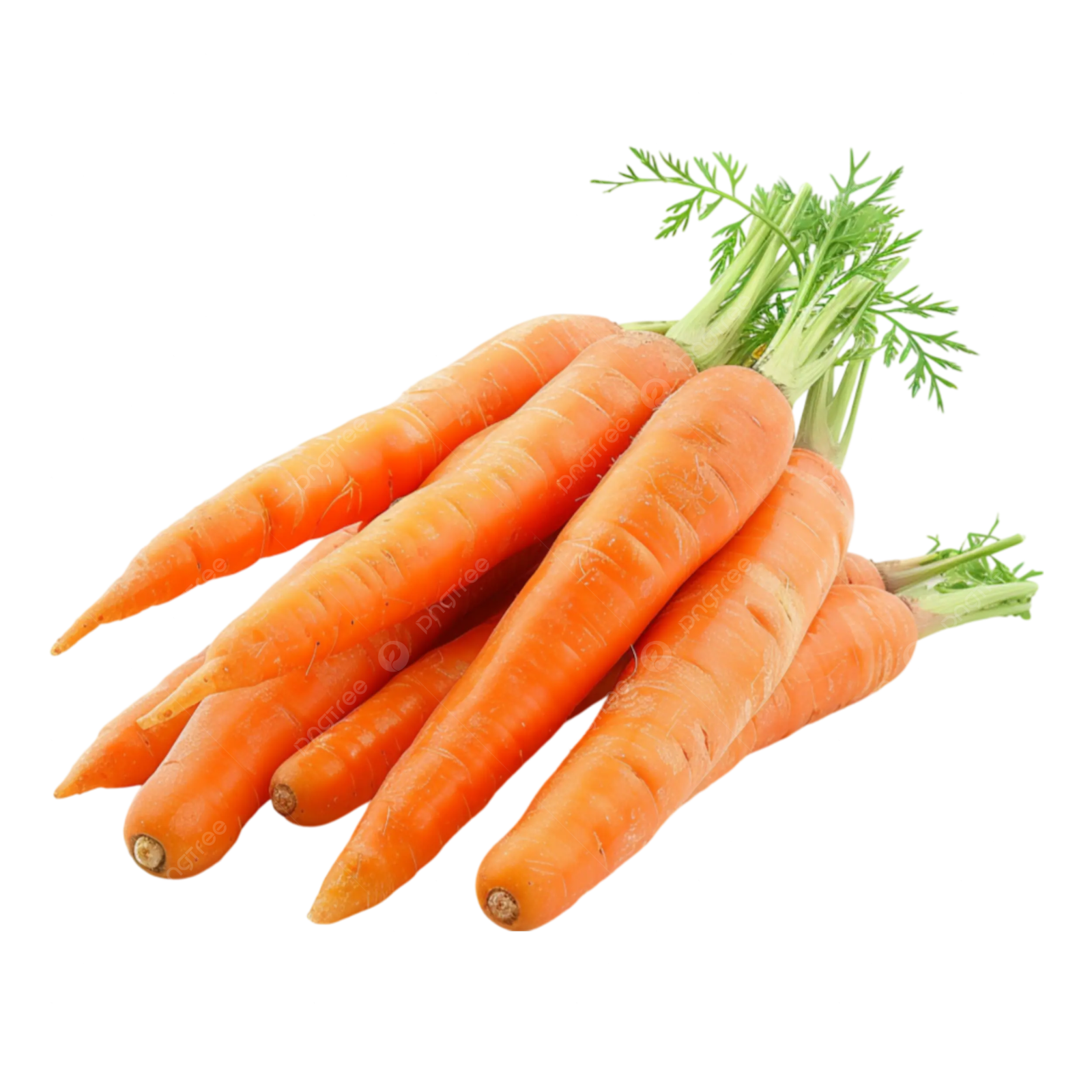 a bunch of carrots on a white background