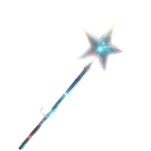 a wand with a star on it