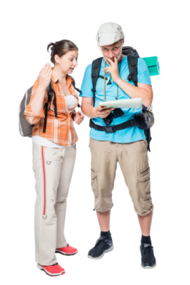 a man and woman standing next to each other people