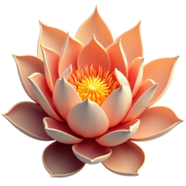 a pink lotus flower on a white background