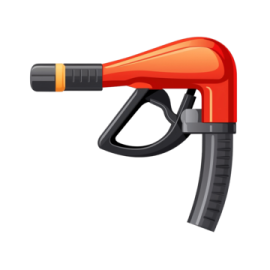 a gas pump on a white background