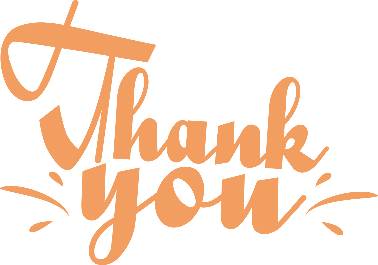 a thank card with the words thank you