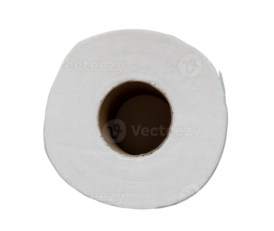 a roll of toilet paper on a white background