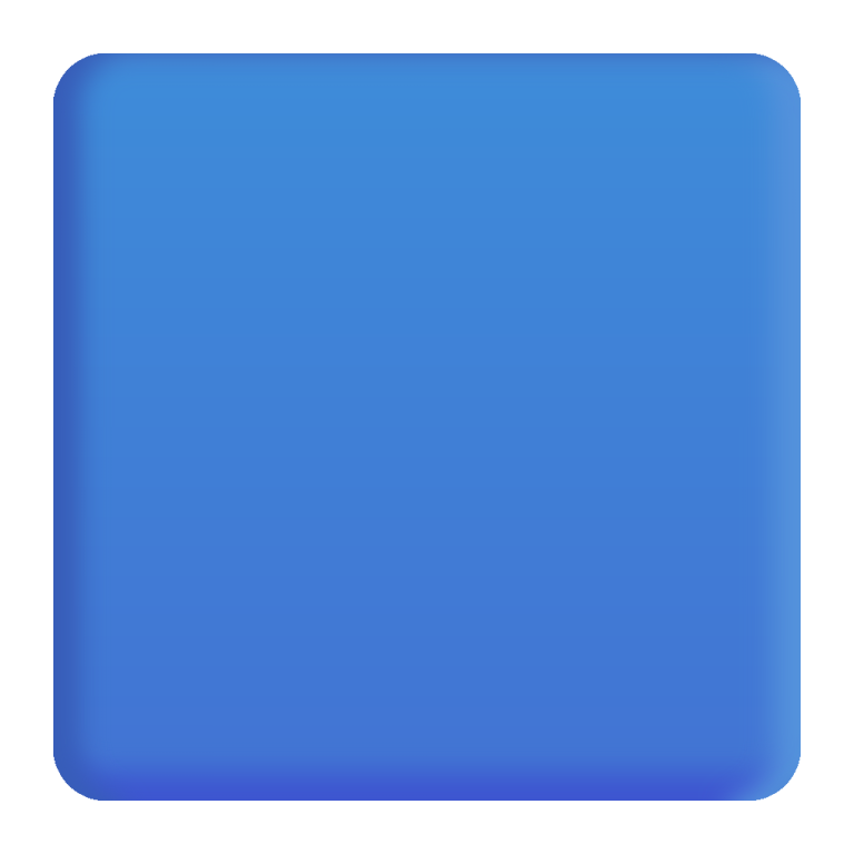 a blue square icon on a white background