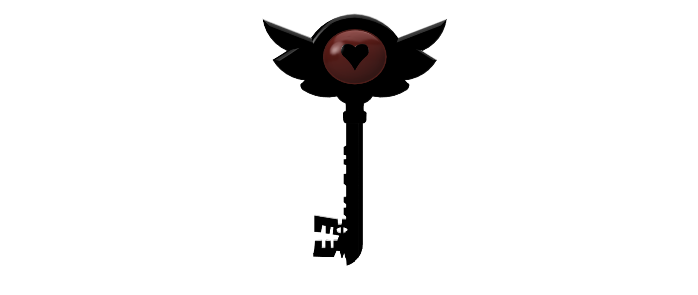 a black and white image of a key