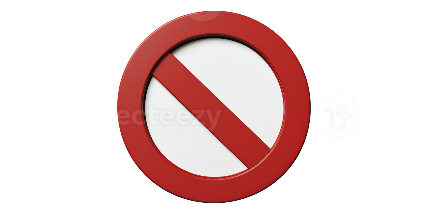 a no entry sign on a white background