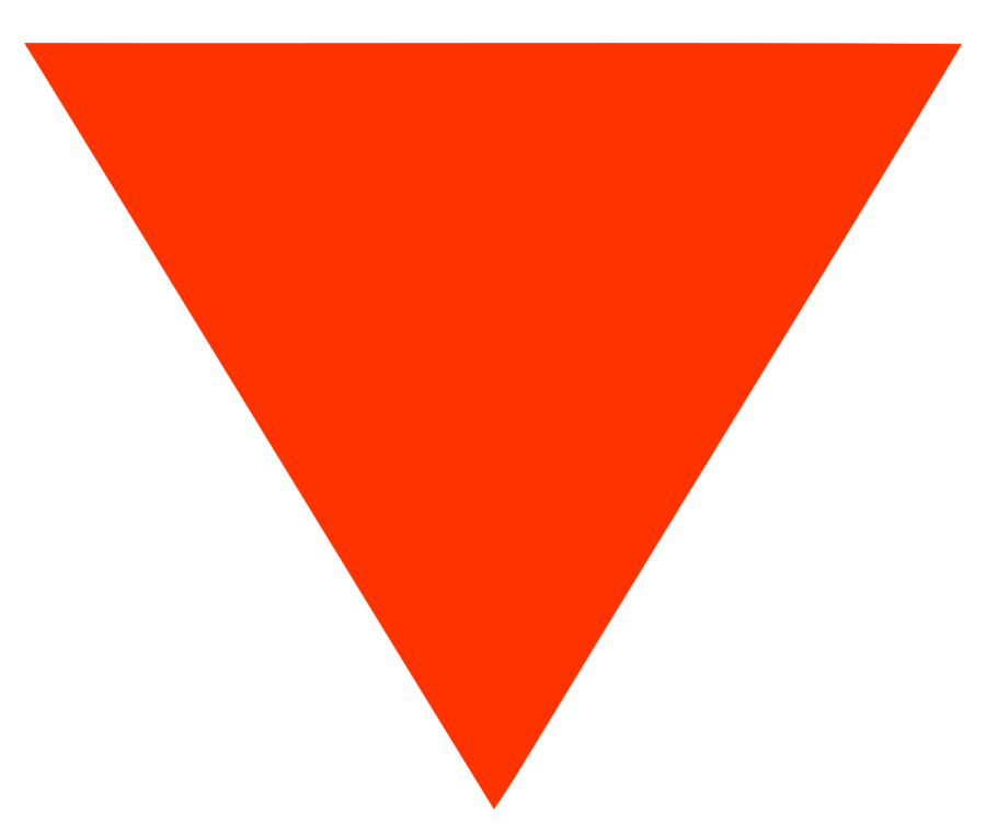 a triangle with a white background