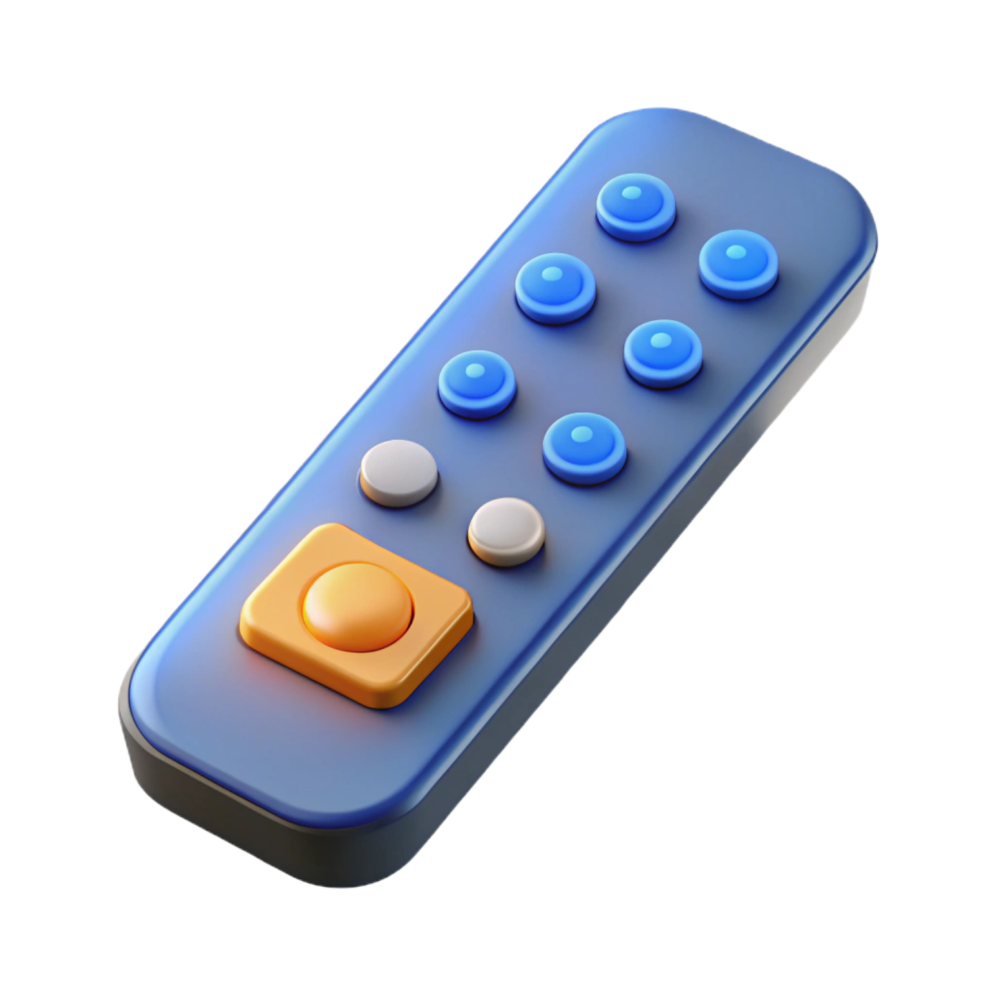 a remote control button on a white background