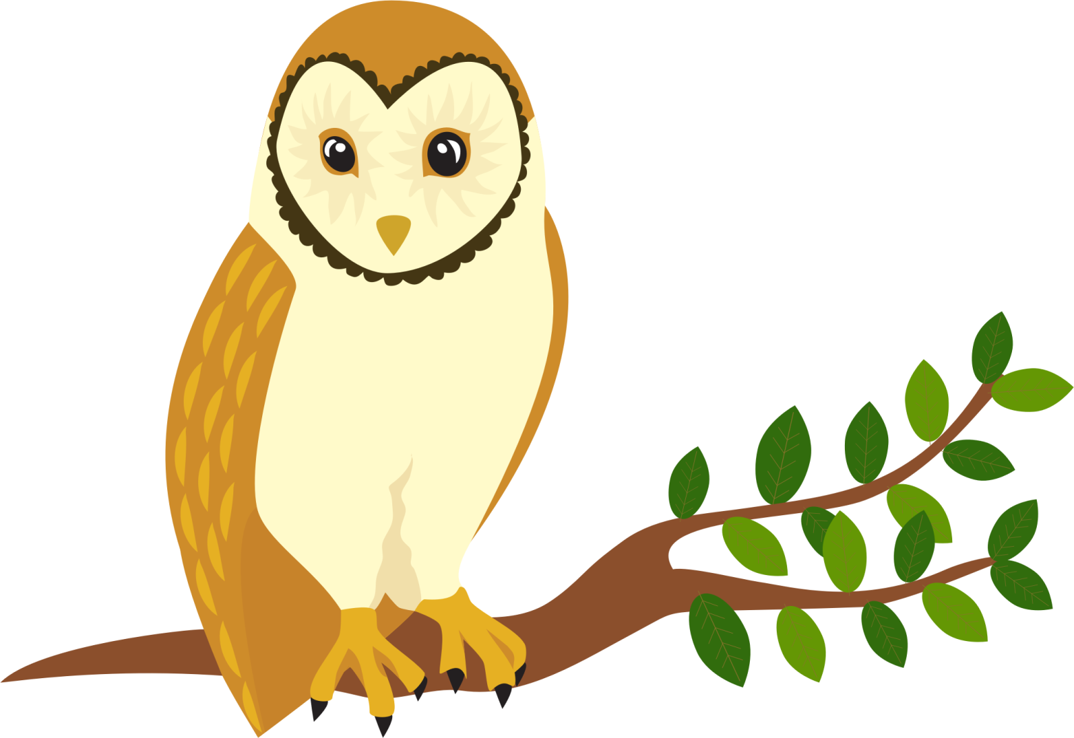 an owl sitting on a branch of a tree