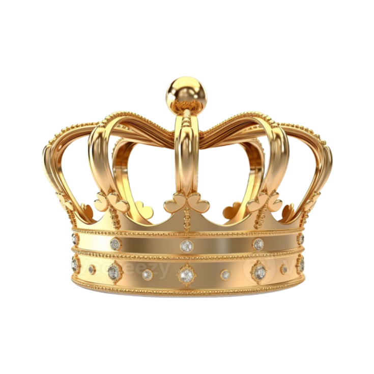 a golden crown on a white background