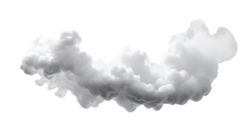 a cloud of smoke on a white background