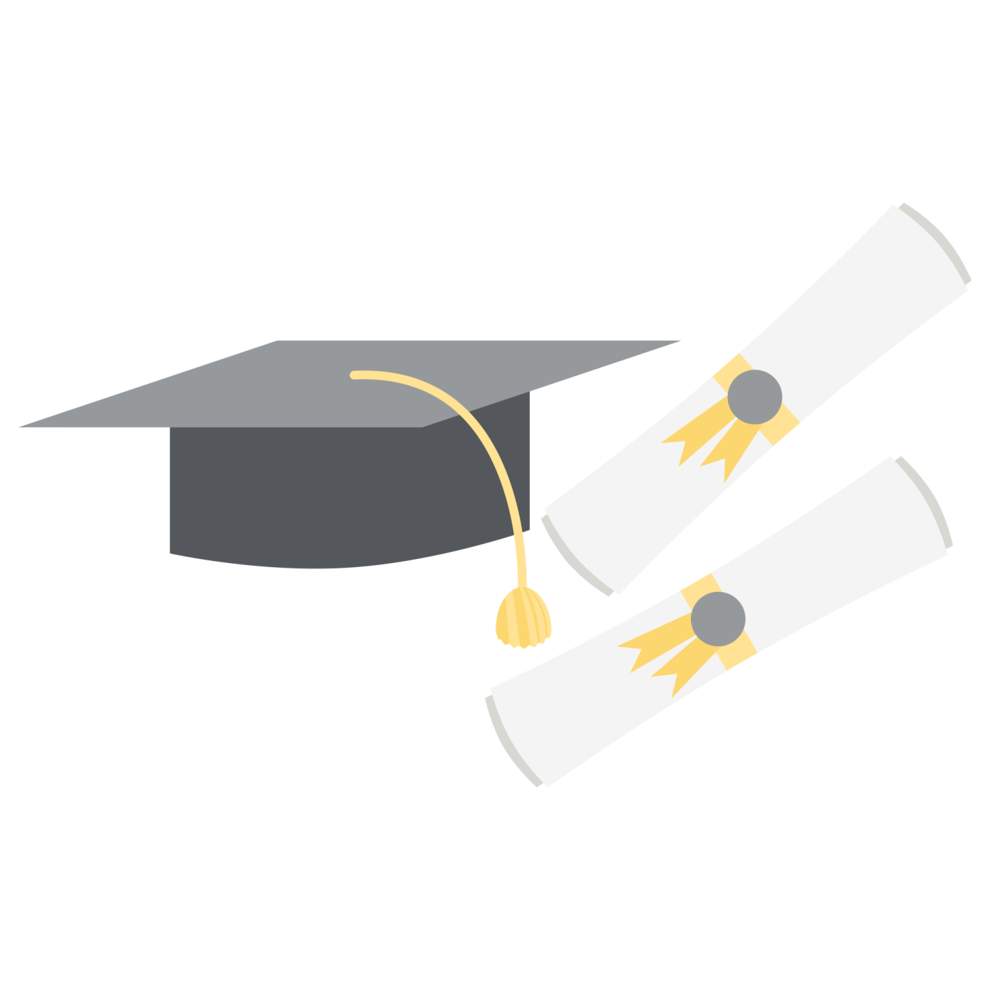 a graduation cap and diploma