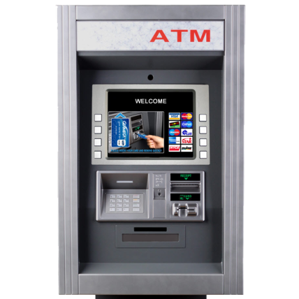 an atm machine with a credit card slot