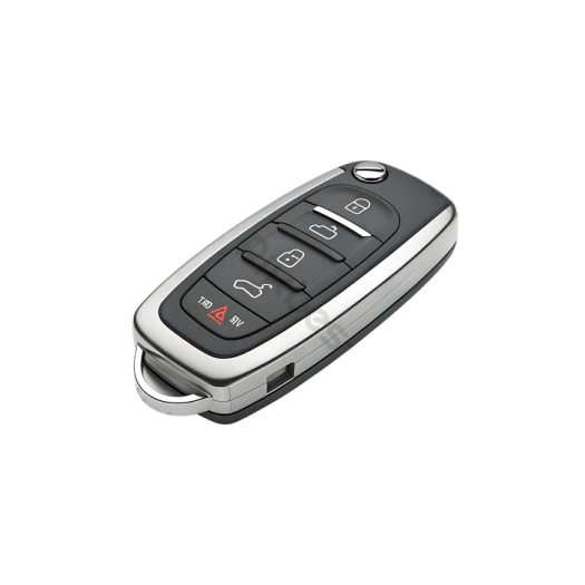 a car key with the remote control button