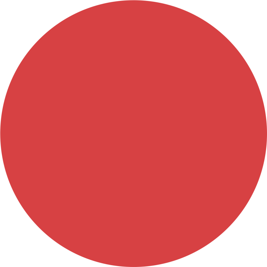 a red circle on a white background