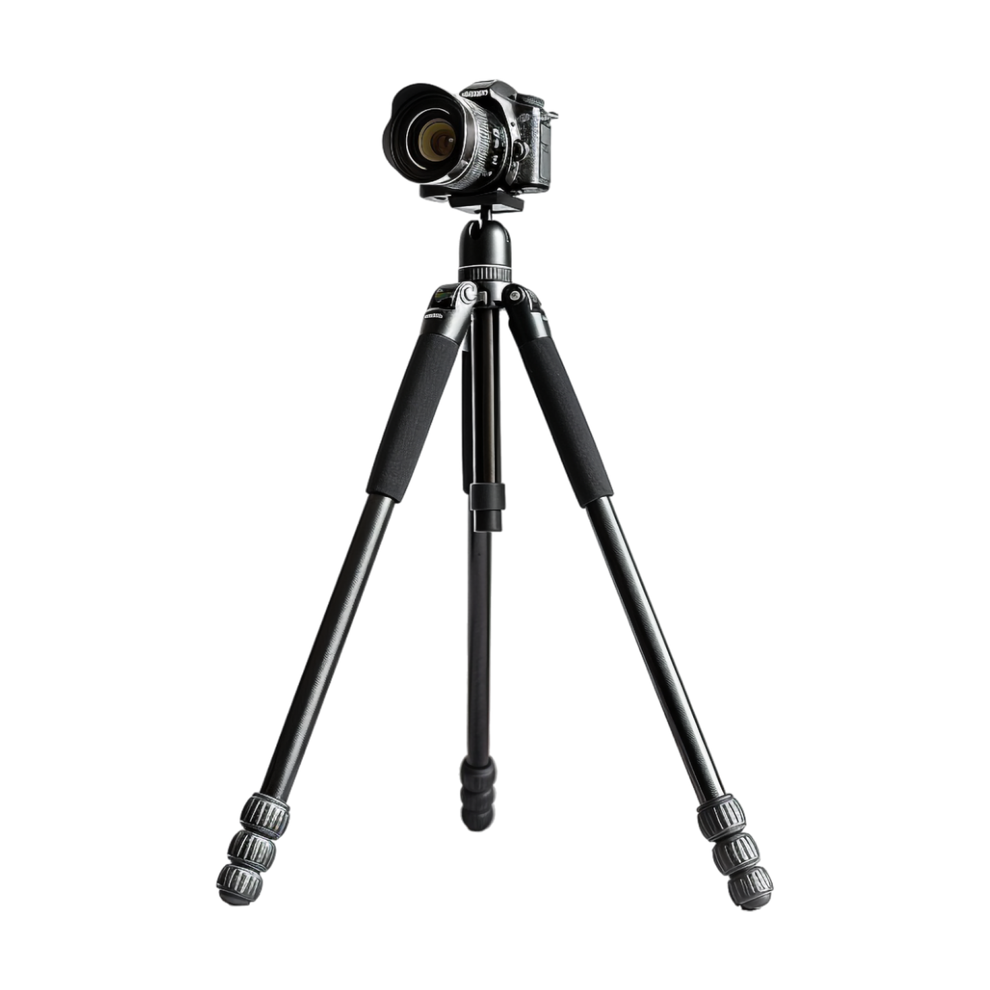 a tripod with a camera on top of it