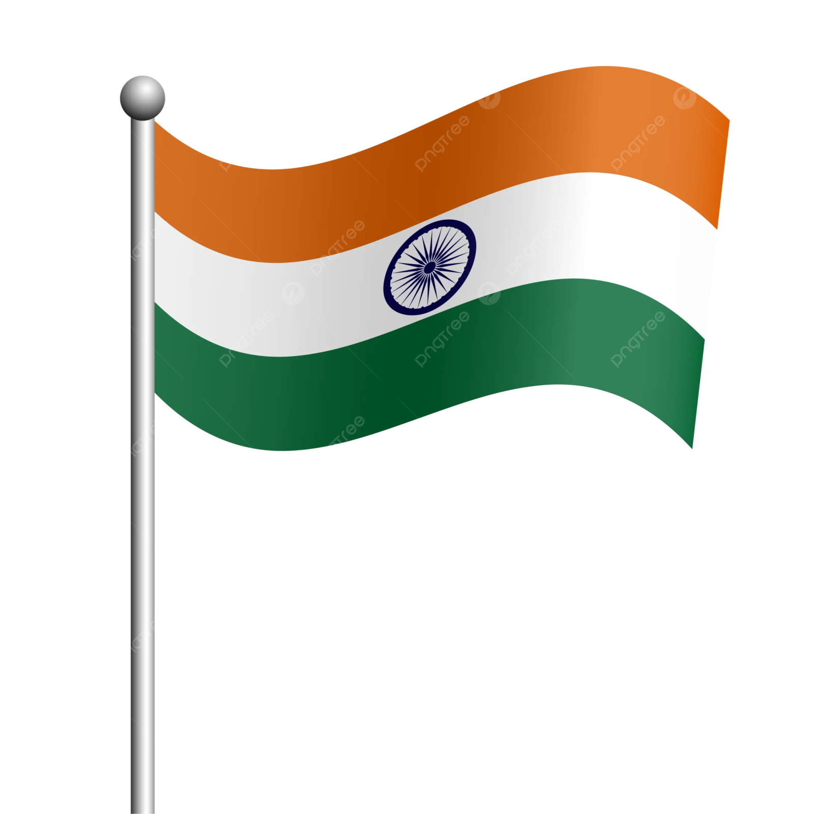 the indian flag on a white background