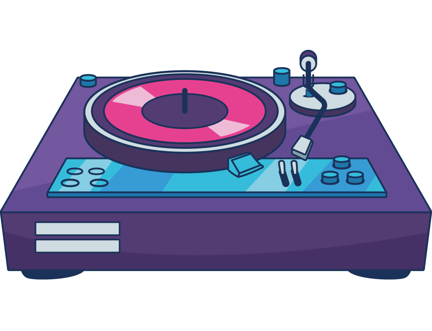a turntable with a record player on it