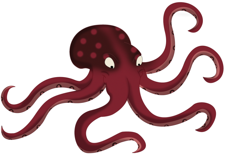 an octopus with its tentacles extended