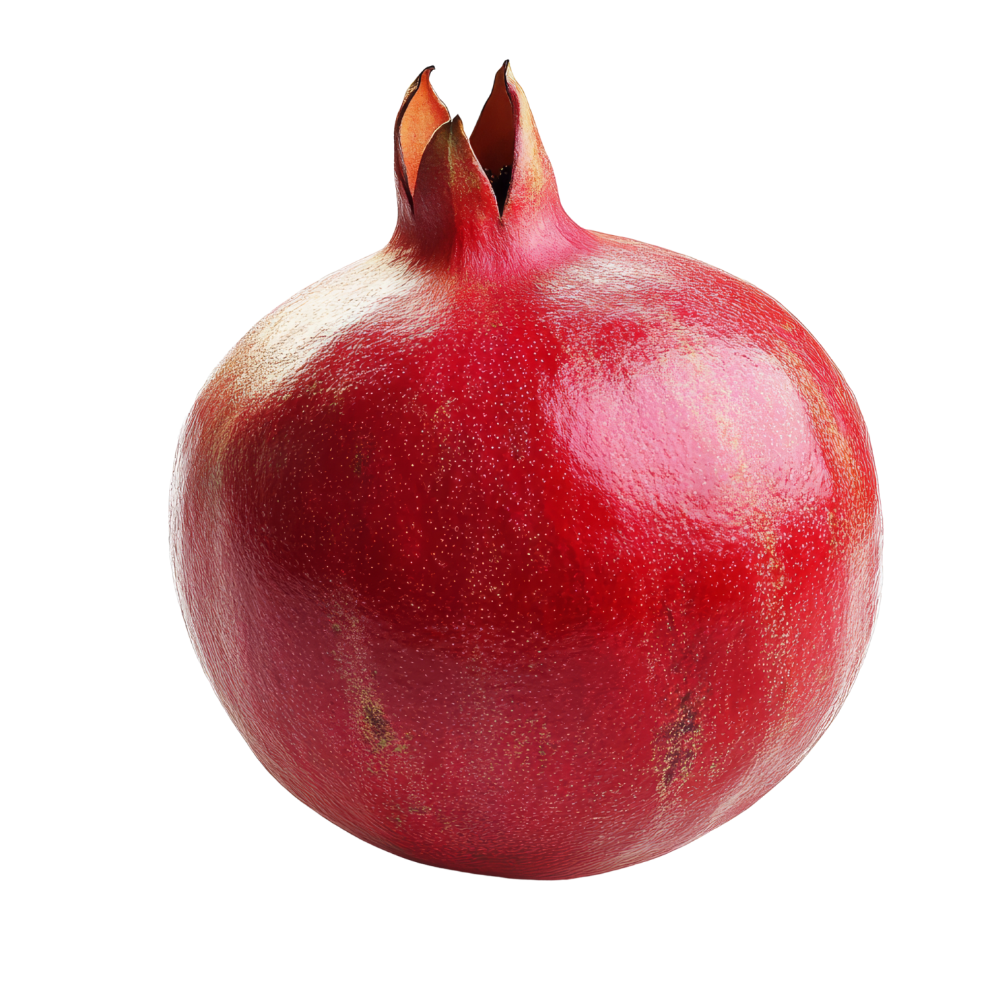 a red pome on a white background