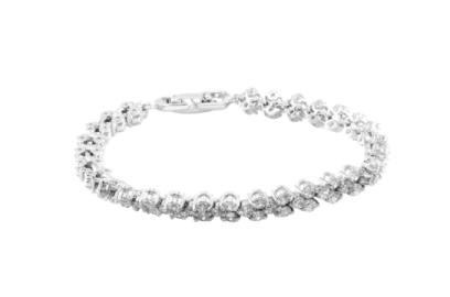 a white gold bracelet with diamonds