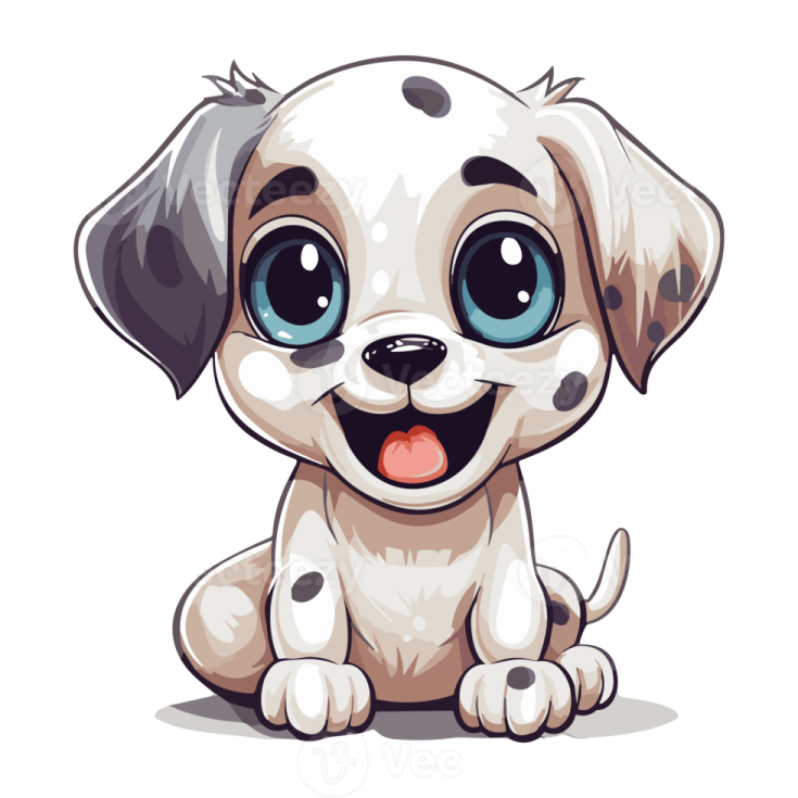 a cute puppy with big eyes and a big smile on his face