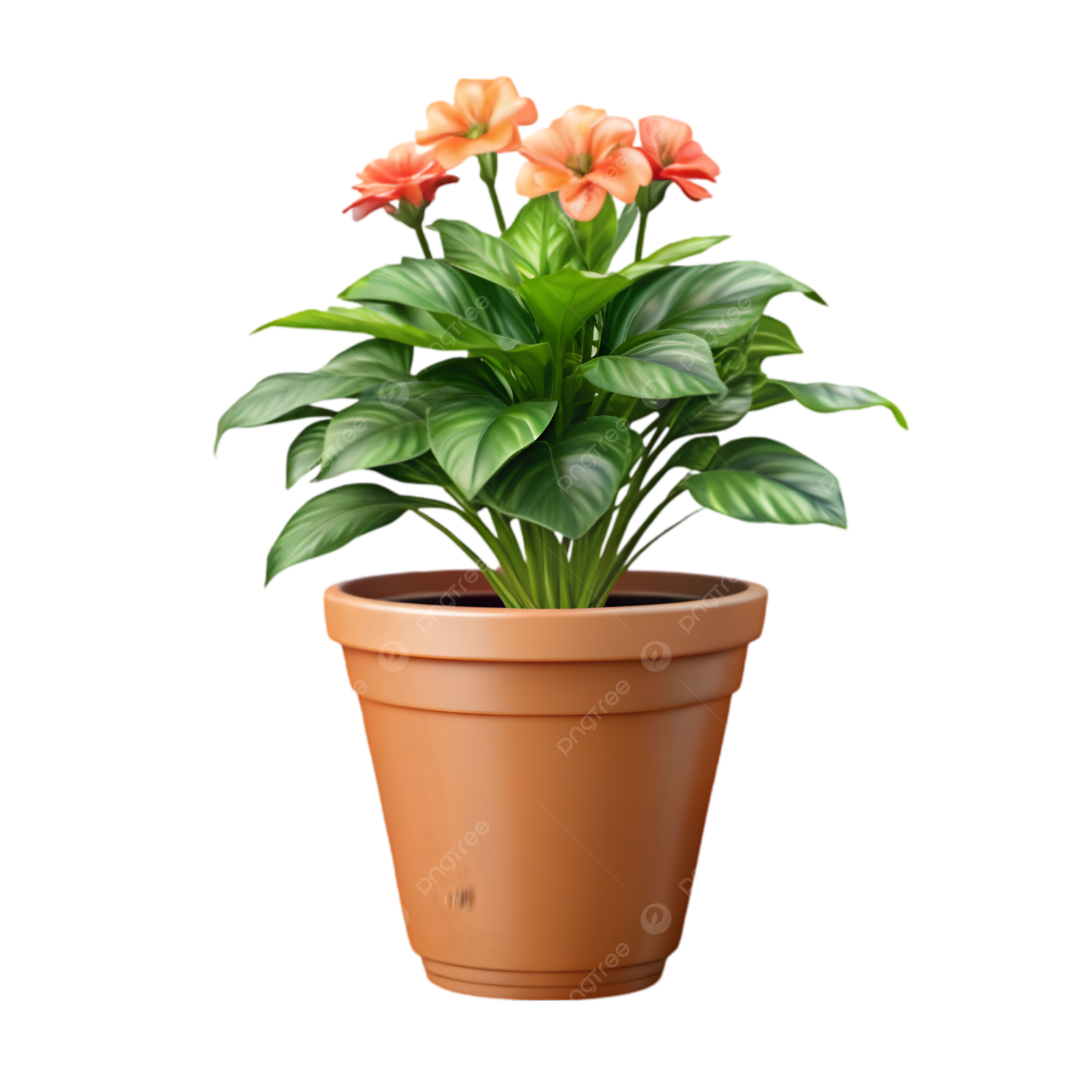 a potted plant with orange flowers in it