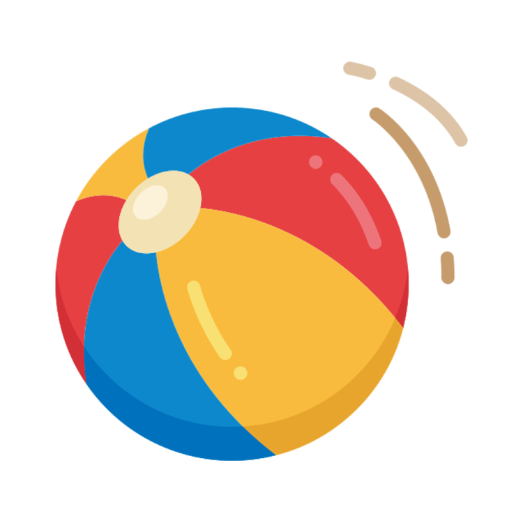 a beach ball with a white background