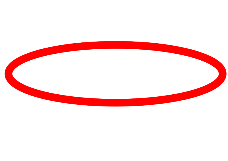 a red circle on a white background