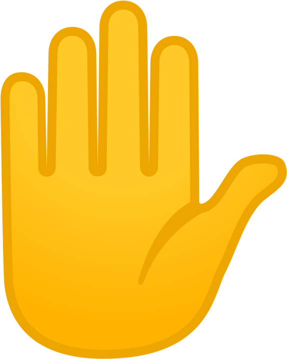 a yellow hand icon