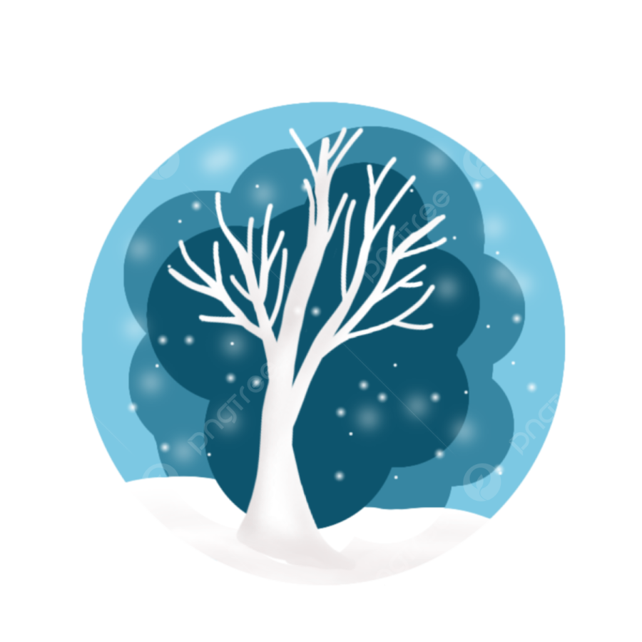 a tree with snow in the background