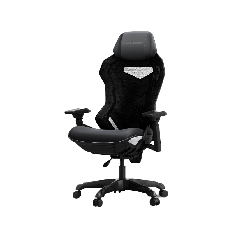 a black office chair on a white background